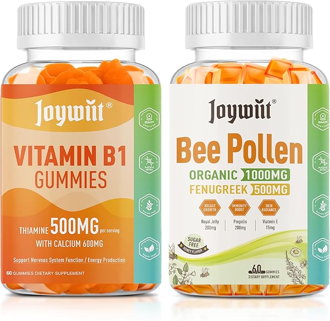 Vitamin B1 Gummies 500mg Bee Pollen 1000mg Sugar Free Gummies