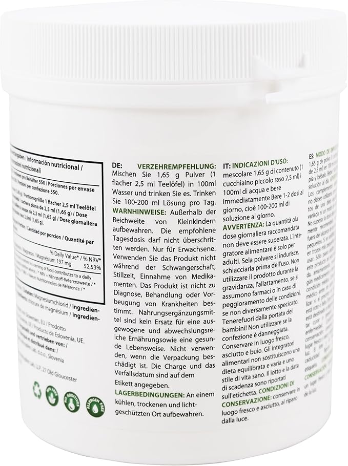 2 Pounds Magnesium Chloride Hexahydrate | Pharmaceutical Grade Ingredients | Third-Party Tested | Crystal Powder | Pure Ph. EUR. BP USP 100% | Heiltropfen®