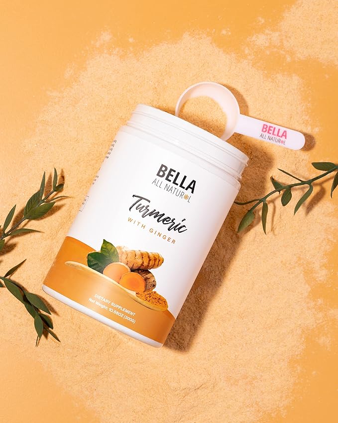 Bella All Natural Turmeric and Ginger Powder - Antioxidant and Improved Digestion (300 Grams)