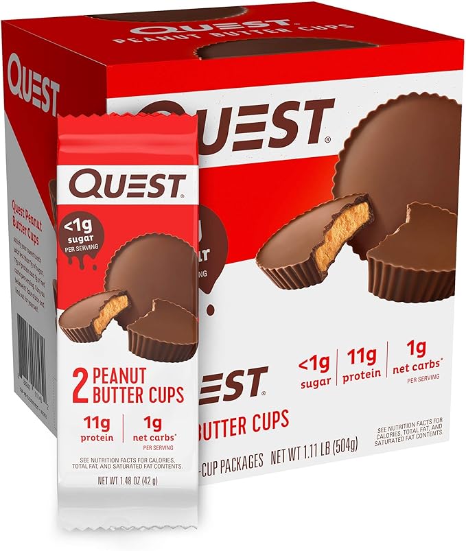 Quest Nutrition Protein Treats Bundle - Peanut Butter Cups Cheese Crackers and Chocolate Chip Cookies (12 Count Each)