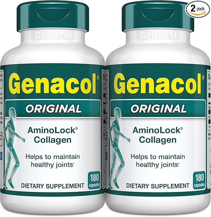 Genacol Original – Collagen Supplement with Ultra-Hydrolyzed Peptides for Joint Health Support Value Duo-Pack 360 Capsules (120-Day Supply)