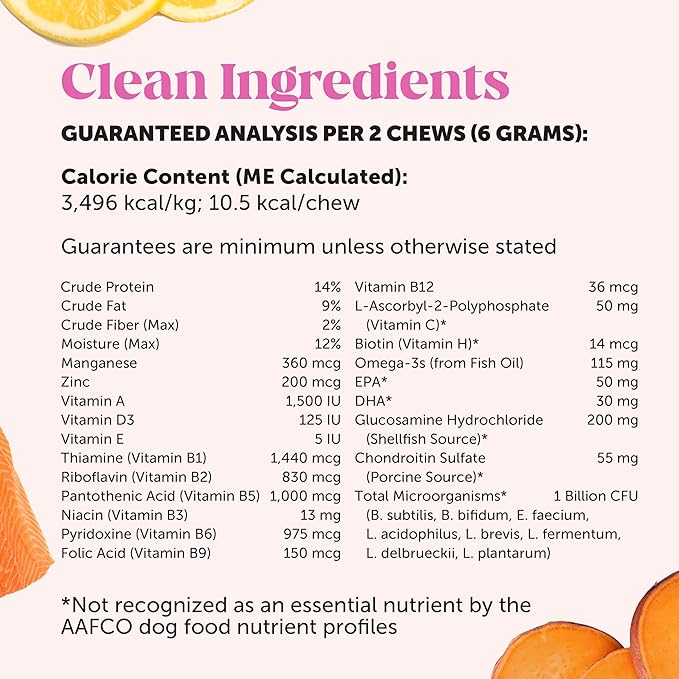 10-in-1 Dog Multivitamin Supplement with Glucosamine &amp Probiotics - Hip &amp Joint Support Digestive Health Immune Support Heart &amp Skin - All-in-One Daily Vitamins &amp Omega-3s for Dogs