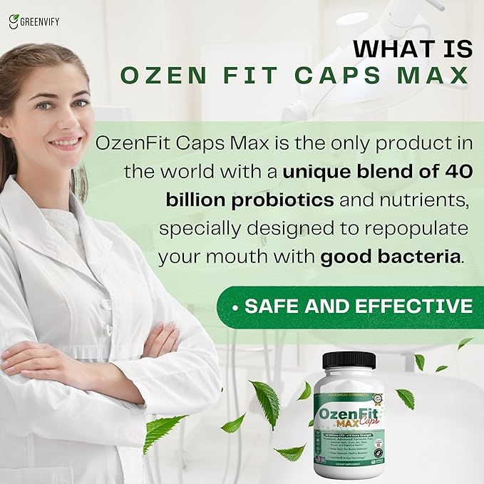 OzenFit Caps Max Probiotic Supplement 40 Billion CFU MAKTREK Bi-Pass Technology 60 Capsules 30-Day Supply (2)