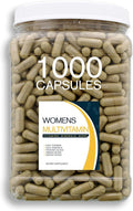 Multivitamin &amp Women's Health Blend - 1000CT Tub - Providing Daily Serving of Vitamins Minerals Womens Health Antioxidants &amp Energy in a Clear Square Grip Jar