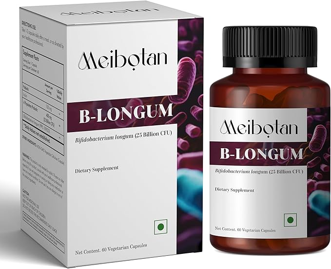 B-Longum Probiotic for Digestive and Immune Health Probiotics for Women &amp Men Helps Good Bacteria with Our Strain Bifidobacterium Longum 25 Billion - 60 Veggie Capsules