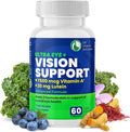 Vision Support Eye Vitamins for Macular Health | Supplements with Lutein Zinc Vitamin A &amp Bilberry | Areds 2 Formula for Red &amp Dry Eyes Sight Care (1 Bottle 60 Capsules)