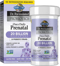 Garden of Life Dr. Formulated Probiotics Once Daily Prenatal - Acidophilus and Bifidobacteria Probiotic Support for Mom and Baby – Shelf Stable - Gluten Dairy and Soy-Free - 30 Vegetarian Capsules