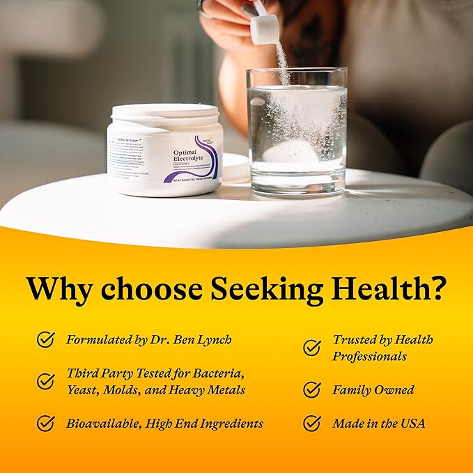 Seeking Health Optimal Electrolyte Powder - Electrolyte Powder with Sodium &amp Potassium - Support Digestion &amp Energy with Magnesium Electrolyte Supplement - Berry 30 Servings