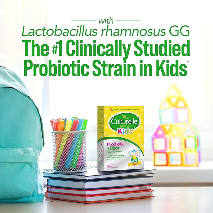 Culturelle Kids Probiotic + Fiber Packets (Ages 3+) - 24 Count - Digestive Health &amp Immune Support &amp Women’s 4-in-1 Daily Probiotic Supplements for Women - Supports Vaginal Health