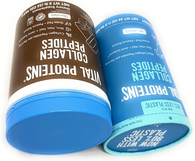 Vital Proteins Collagen Peptides Powder Promotes Hair Nail Skin Bone and Joint Health UNFLAVORED 24OZ &amp Chocolate 32OZ (Variety)
