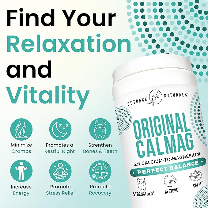 High Absorption 2:1 CalMag Calcium Magnesium Citrate Supplement Calcium Gluconate Powder Supports Stress Relief Sleep &amp Bone Strength Mineral Drink Unflavored 16.5 oz (Pack of 1)