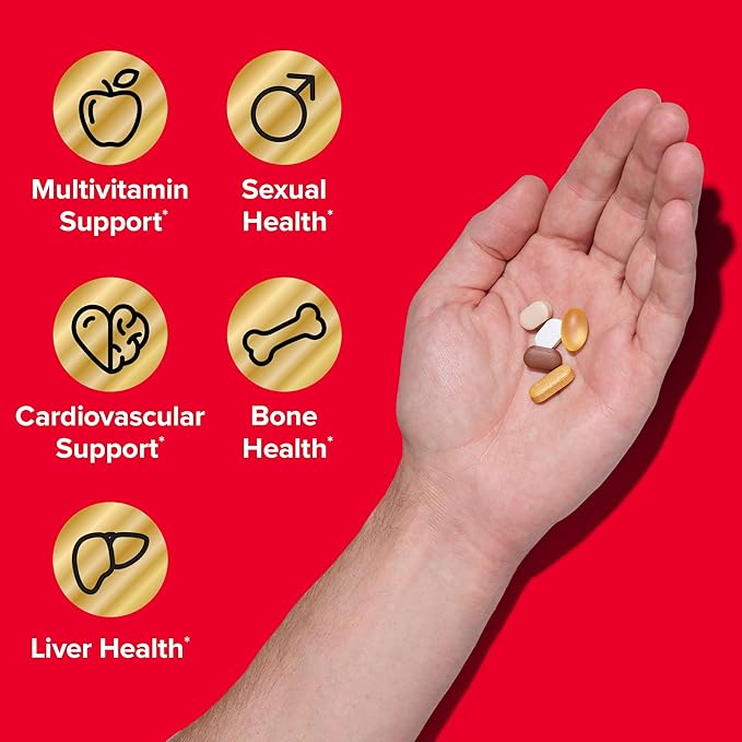 GNC Mega Men 40+ Vitapak 5-in-1 Multivitamin Pack Energy Production Men's Health Edible Dietary Supplement 30 Servings