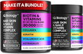 Biotin Bundle for Hair Growth with Collagen &amp Keratin for Hair Loss &amp Thinning Hair - Hair Skin and Nails Vitamins for Women &amp Men - Healthy Regrowth Skin Glow &amp Nail Repair - 180 Cap