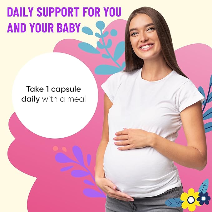Mama's Select Prenatal Probiotics for Pregnant Women – Pregnancy Postnatal &amp Postpartum Support – Aids Lactation Breastfeeding Digestion Morning Sickness Baby Microbiome – 30 Capsules