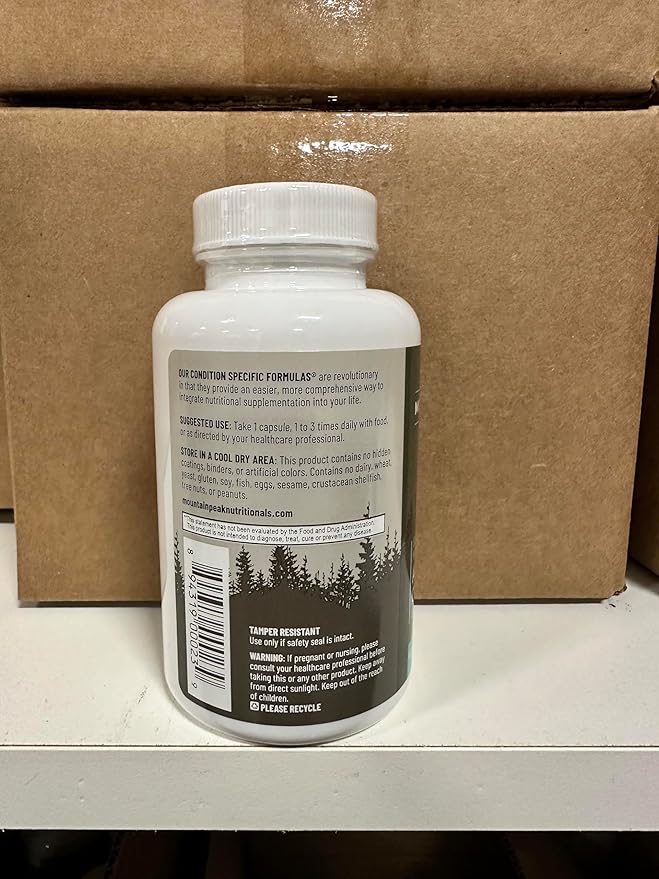 Mountain Peak Adrenal B Complex - Cortisol Support w/Ashwagandha Vitamin B6 B12 &amp C - Helps Support Stress Levels - Encodcrine &amp Nervous System Support Supplement (90 Vegetarian Capsules)