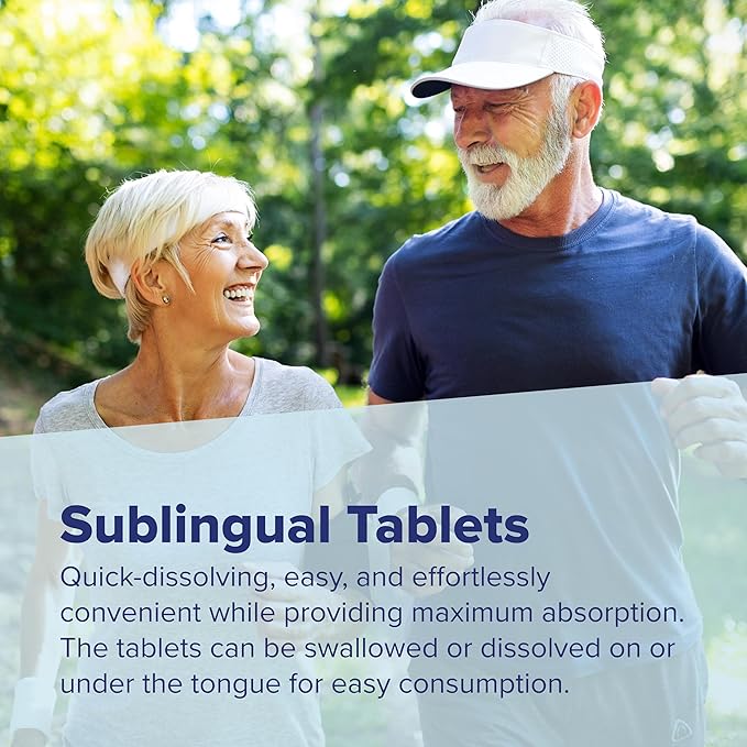 Superior Source No Shot Vitamin B-12 Methylcobalamin 2000 mcg B-6 &amp Methylfolate 1200 mcg - Supports Energy Brain and Heart Health - Bariatric Friendly - 60 Sublingual Dissolving Tablets