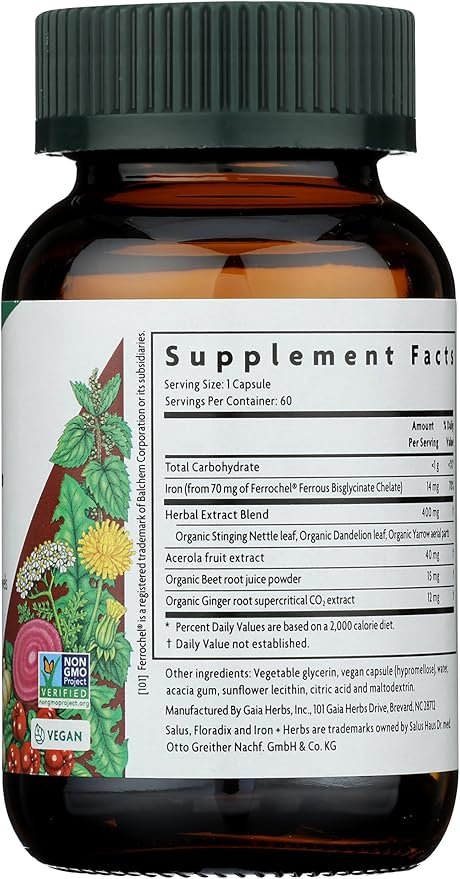Floradix Iron Herbs 60 Count