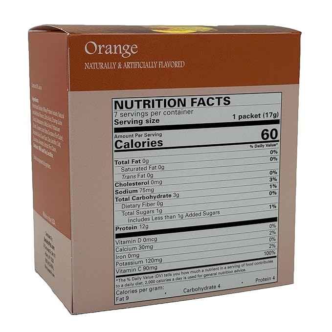 BariatricPal 12g Protein Aspartame-Free Fruit Drink - Orange (3-Pack)
