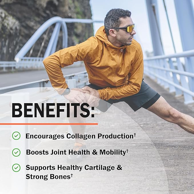 Glucosamine Chondroitin MSM Joint Support Supplement - Collagen Peptides Turmeric and Ginger Hyaluronic Acid Glucosamine Chondroitin Sulfate for Joint Comfort - Gluten Free Non GMO 180 Capsules