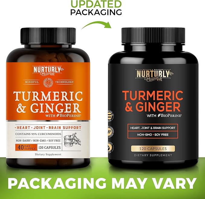 Magnesium Complex and Turmeric Curcumin with BioPerine&ampGinger - Magnesium Citrate 500MG - Muscle Relaxation Sleep and Energy Bone Density and Strength Hearth