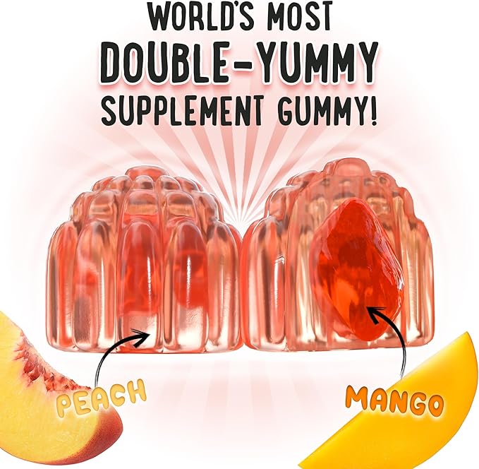Magnesium + D3K2 Gummies Bundle – 2 Bottles (60 Each) – Apple Kiwi &amp Peach Mango