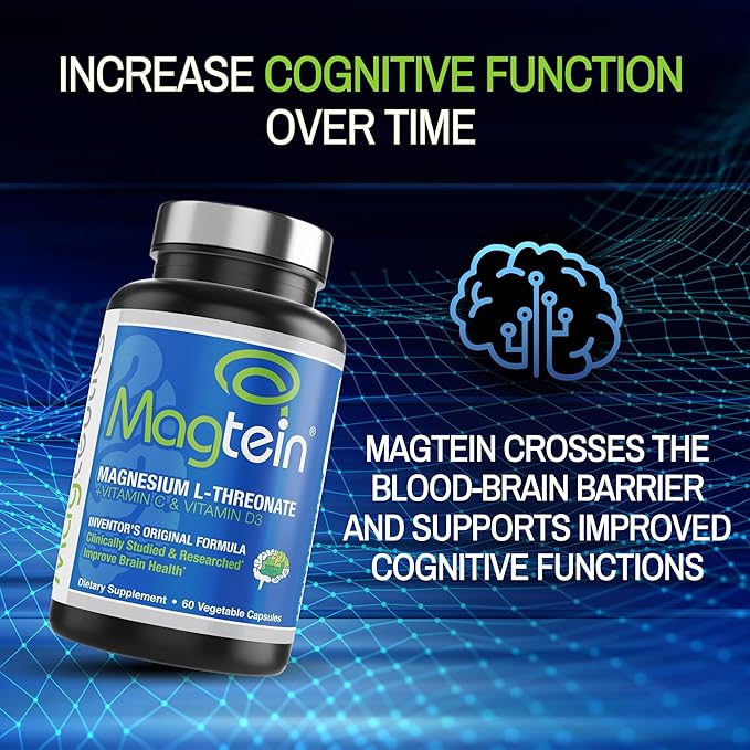Magtein Magnesium L-Threonate and Vitamin D3 K2 Bundle