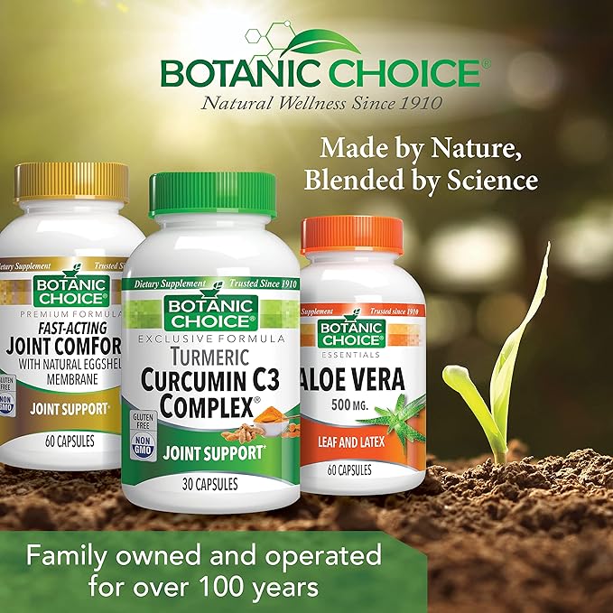 Botanic Choice Curcumin C3 Complex with Bioperine - Adult Daily Supplement - 30 Pills