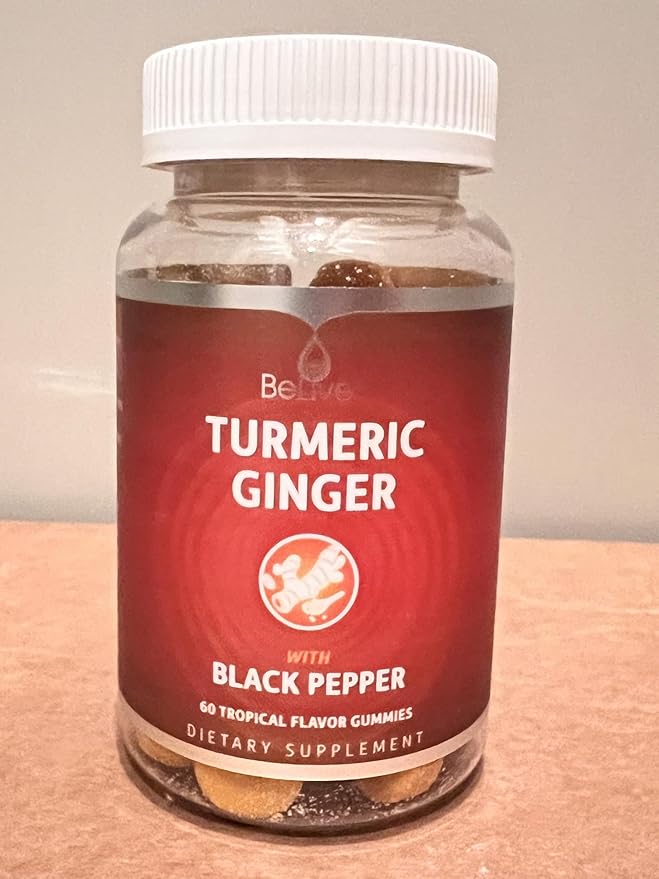 BeLive Iron and Turmeric for Blood Oxygen Energy Immune Support Healthy Skin and Mobility Support