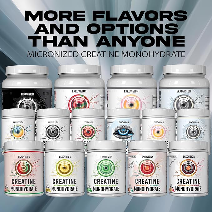 Ekkovision Creatine Monohydrate Powder Micronized Pineapple Paradise Pre Workout &amp Post Workout Supplement for Men and Women Energy Support Easy to Mix in Shakes Smoothies &amp Beverages 1