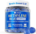 Methylene Blue Gummies 7mg Per Serving for Humans | Upgraded Antioxidant &amp Brain Booster Supplement for Cognitive Function Energy Cellular &amp Mitochondrial Health | Pure Vegan 60 Counts