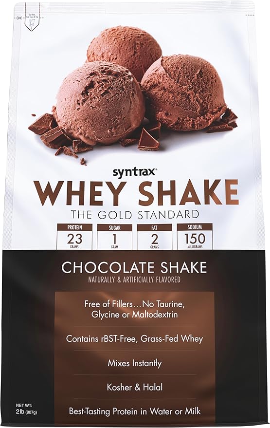 Syntrax Nutrition Whey Shake Cold Filtered &amp Undenatured Whey Protein Powder Blend Chocolate Shake 2 lbs