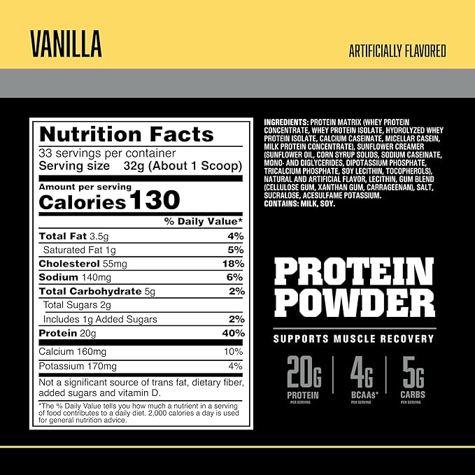 American Body Building (ABB) Pure Pro Protein Powder Vanilla 33 Servings