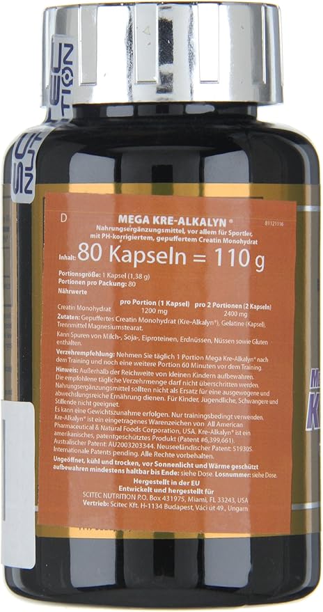 Scitec Nutrition Mega Kre-Alkalyn - 80 Capsules