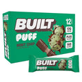 BUILT Bar Puff Protein Bars - Mint Chip - 17g Protein Snack Bars with Collagen - Calorie Conscious &amp Gluten Free - 12 Count