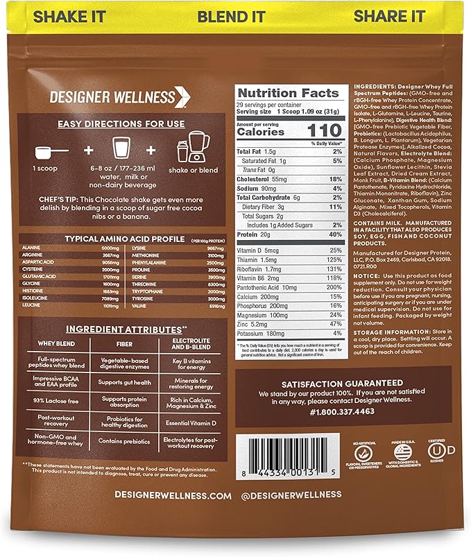 Designer Wellness Designer Whey 2lb French Vanilla and 2lb Gourmet Chocolate Bundle