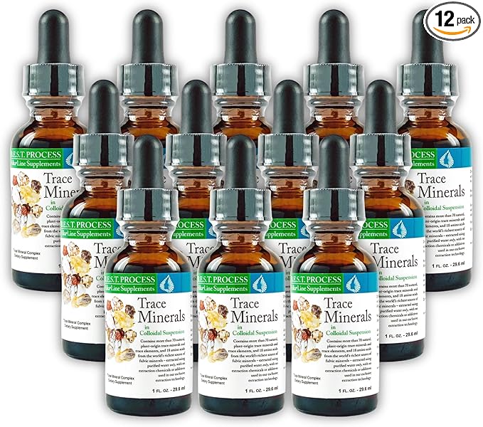 Morter Trace Minerals in Colloidal Suspension (12 Pack) Morter HealthSystem Best Process Alkaline — Nutrient Dense Trace Elements Fulvic Minerals &amp Amino Acids