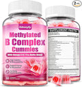 Methylated B Complex multivitamin for Women - Daily Vitamin B1 B2 B6 B12 Gummies with Folate Vitamin C Magnesium &amp Omega 3 - Supports for Immune &amp Over-All Health