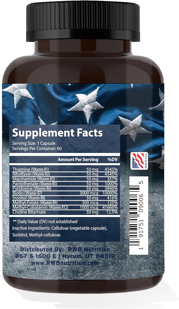 RWB - Methyl BCOMPLEX All B Vitamins - 60 Capsules