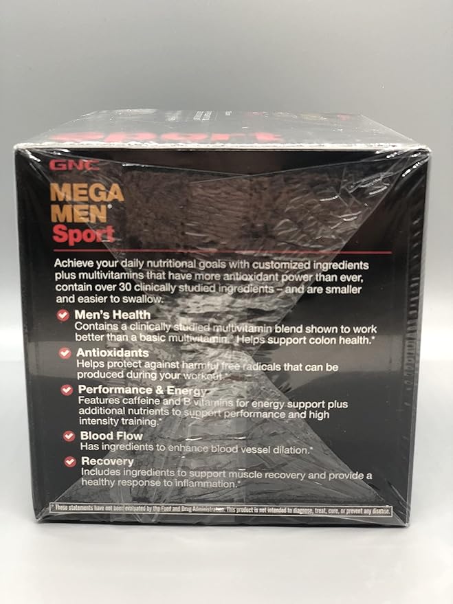 Mega Men Sport Vitapak Program Convenient Complete Nutrition 4 Products in 1 Packet Athletic Performance Energy Recovery Blood Flow Arginine 200mg Caffeine Thermogenic 30 day supply