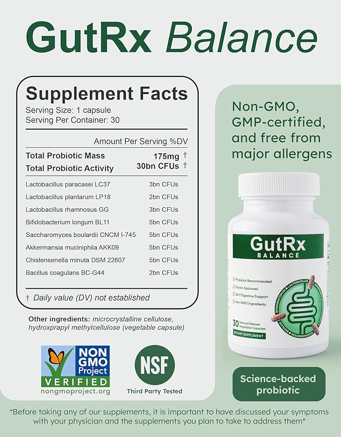 Daily Probiotics for Women &amp Men with Bifidobacterium Longum &amp Prebiotics for Gut Health + Balance with Akkermansia &amp Christensenella + Mealtime Digestive Enzymes with Lactase Lipase &amp