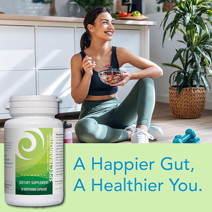 New Earth Spectrabiotic® - Full Spectrum Probiotic Supplement 30 ct - Supports Digestion Nutrient Absorption &amp Gut-Brain Axis for Vibrant Health