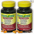 Turmeric and Ginger Supplement Spring Valley 1000mg 60ct. (2) Set with Fusion Shop Store Week Case (1)