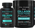 Vital Vitamins Multi Collagen Pills + Multi Collagen Peptides Powder