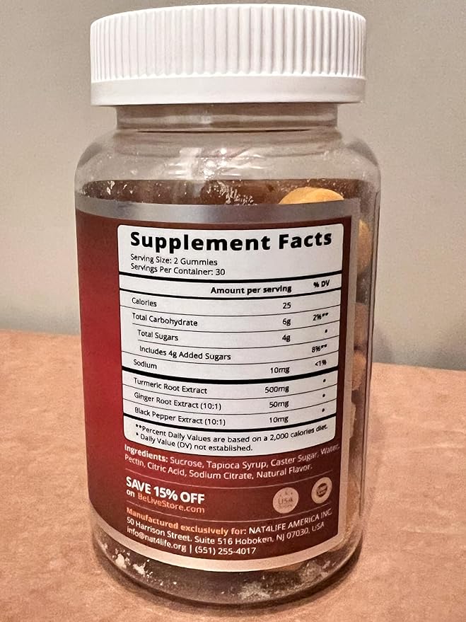 BeLive Iron and Turmeric for Blood Oxygen Energy Immune Support Healthy Skin and Mobility Support