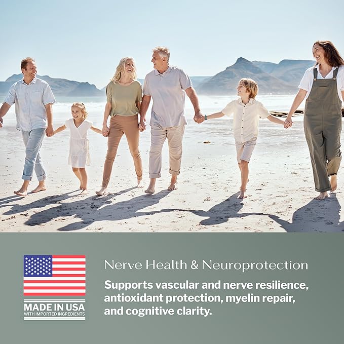 SugarMD Neuropathy Support Supplement – 60 Nerve Capsules with Alpha Lipoic Acid Benfotiamine &amp Vitamin D3 B6 B12 - Nerve Support for Feet Hands Fingers &amp Legs - 30 Day Supply