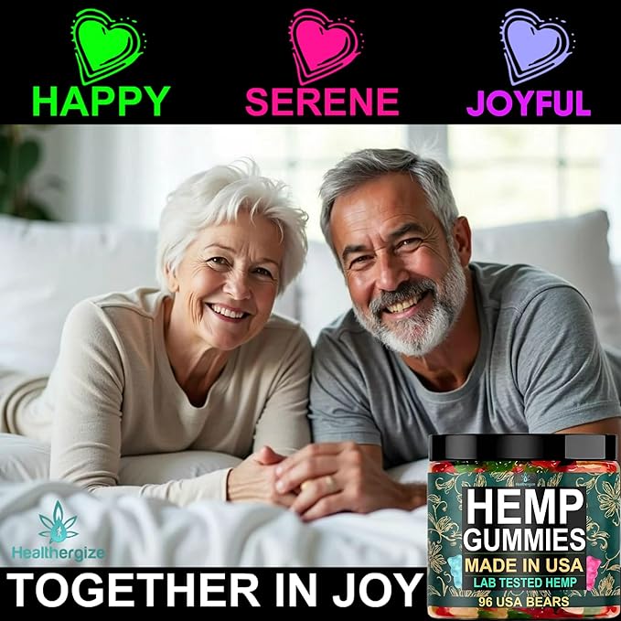 Hemp Gummies Sleep Calm Relaxation-Made in USA-Edibles Gummy Bears Candy-96 Count