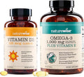 NatureWise Vitamin D3 5000IU (125mg) 360-Count + Omega-3 Fish Oil 1000mg with Vitamin E 180-Count - Bundle for Immune Bone Heart Health Support - Gluten Free Non-GMO Halal Gelatin