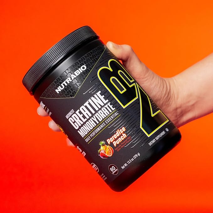 NutraBio Pure Micronized Creatine Monohydrate Powder SupplementParadise Punch(300g)-Supports Bulk Muscle Energy Recovery and Strength-HPLC Tested Creatine Powder Supplement for Men and Women