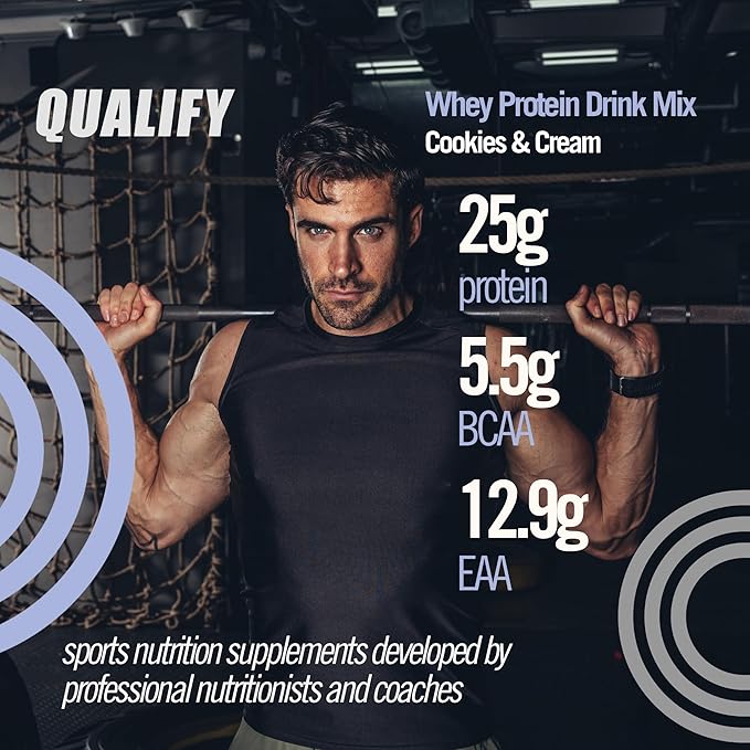 Cookies and Cream + Wild Strawberry Whey Protein Powder Bundle - Gluten-Free 25g Protein 5.5g BCAA 2.7g Leucine 1.4g Isoleucine 1.4g Valine