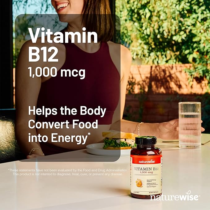 NatureWise [1 Vegan Vitamin D3 5000IU + K2 Organic Olive Oil - 60 Softgels[60-Day Supply] + [1] Vitamin B12 1000 mcg - Gluten-Free Non-GMO - 60 Softgels[60-Day Supply]